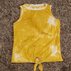 $2/Bundled- Yellow Tie-Dye Sleeveless Top
